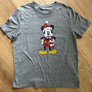 Disney Gray Mickey Mouse Short Sleeve Tee
